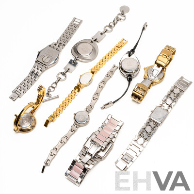 Collection of Ladies' Watches. Seiko, Ripcurl, Michael Kors, Swatch, Bulova, Gucci, Calvin Klein, DKNY, Anne Klein - Lot of 9