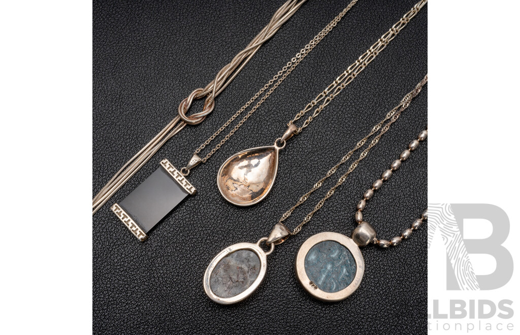 925 Sterling Silver Necklaces & Pendants - Lot of 5