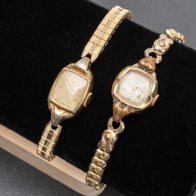 Vintage Ladies' Watches Bernhuf & Elgin Manual Hand Wind Movements - Lot of 2