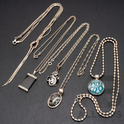 925 Sterling Silver Necklaces & Pendants - Lot of 5