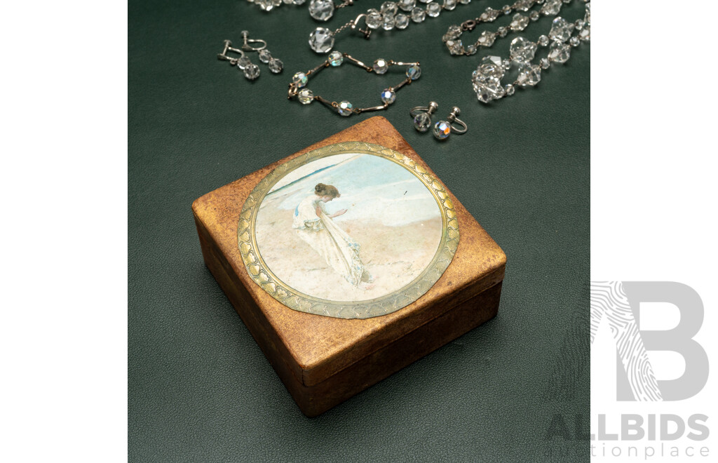 Vintage Collection of Austrian Beaded (3) Necklaces, Bracelet & Earrings, Sterling