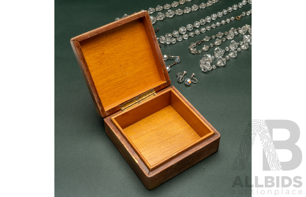 Vintage Collection of Austrian Beaded (3) Necklaces, Bracelet & Earrings, Sterling