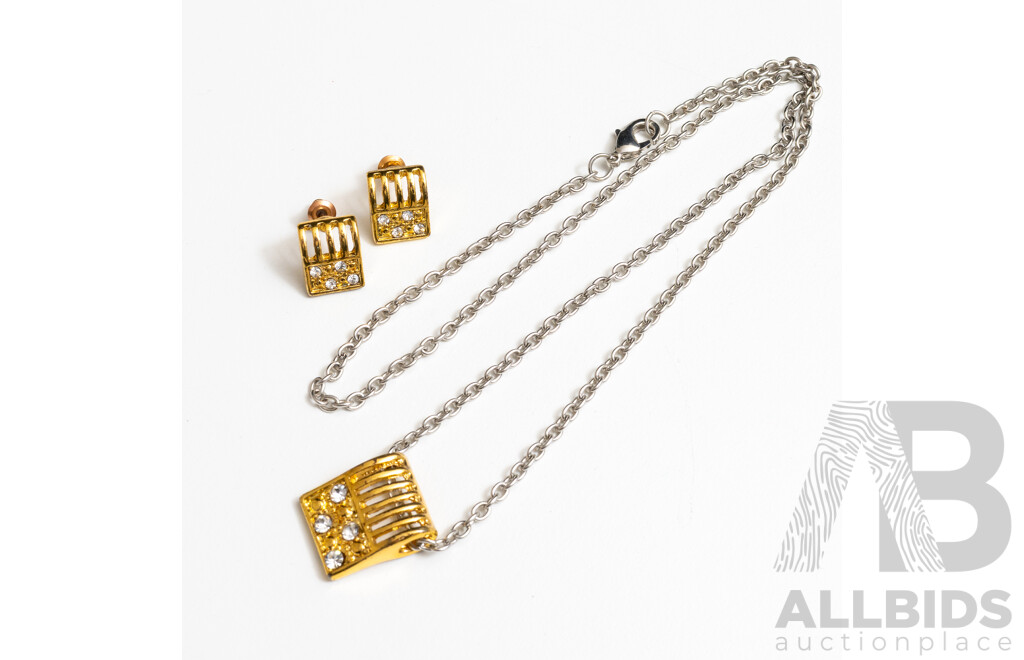 Collection of Vintage Jewellery Including Rolled Gold Fob Chain with Ball Charms