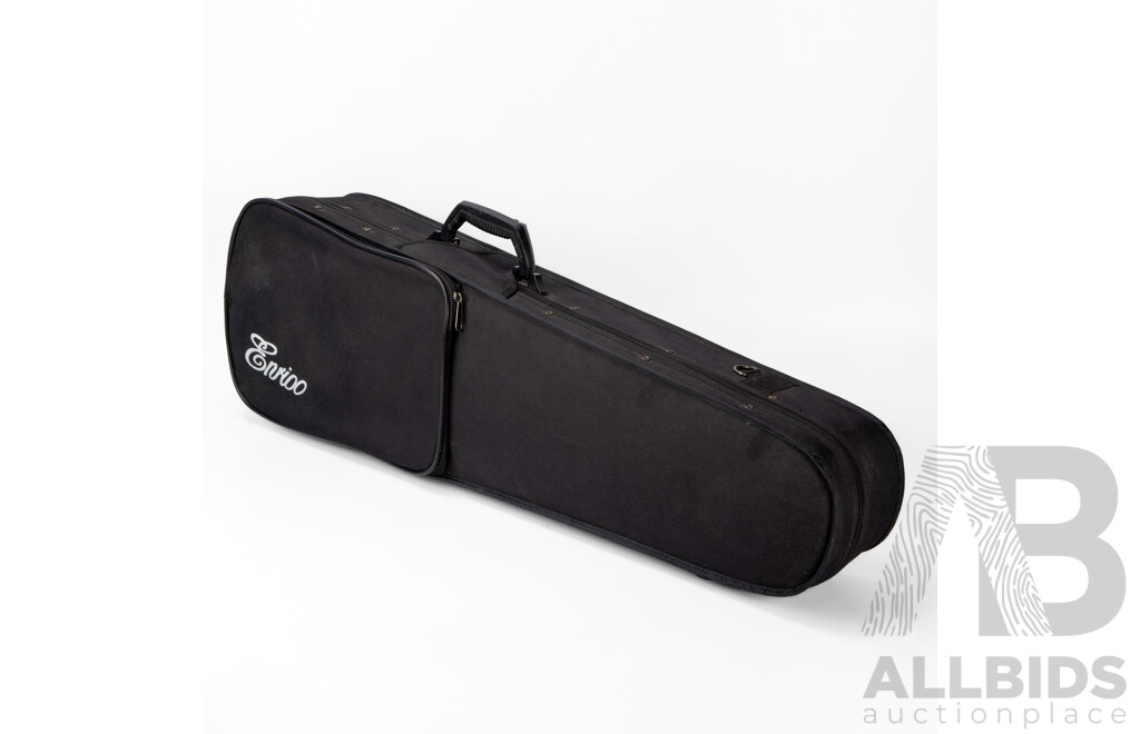 Enrico Acoustic Students Violin and Bow in Protective Case