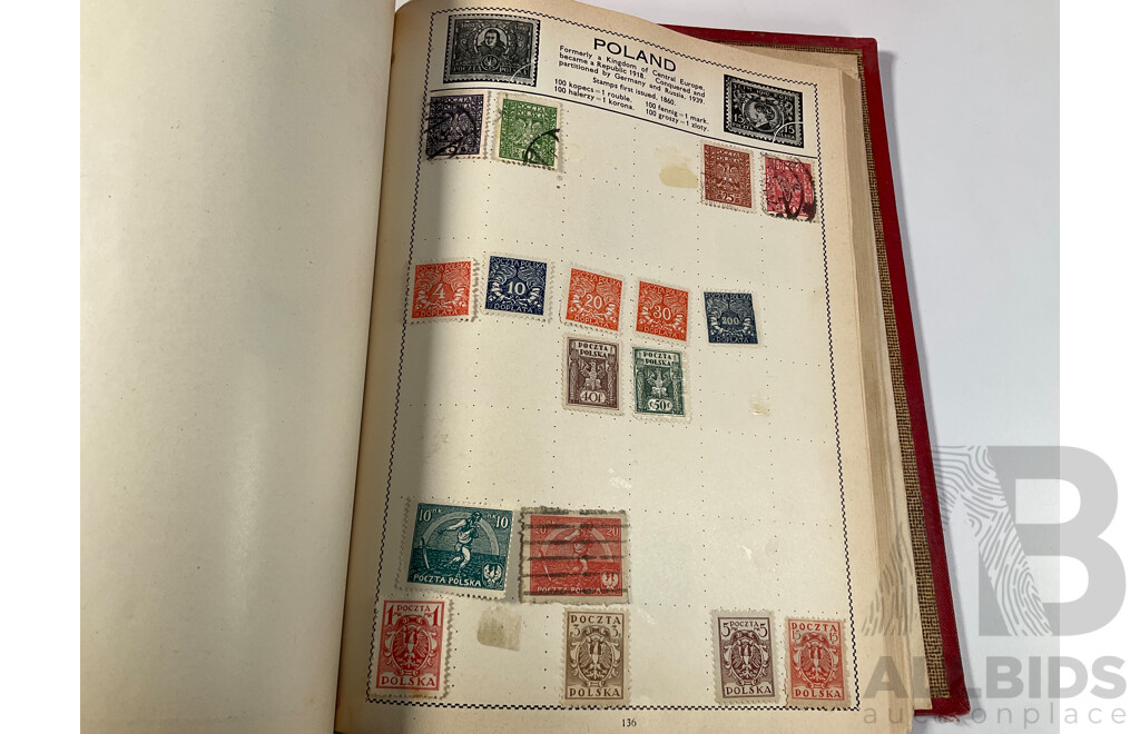 Album of Antique/Vintage International Stamps Including Australian Colonial, Predecimal, QV, KEVII, KGV, KGVI, Hand Cancels, Overprints and Much More with Box of Stamps on Paper