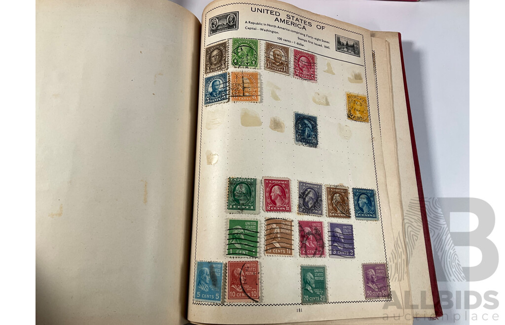 Album of Antique/Vintage International Stamps Including Australian Colonial, Predecimal, QV, KEVII, KGV, KGVI, Hand Cancels, Overprints and Much More with Box of Stamps on Paper