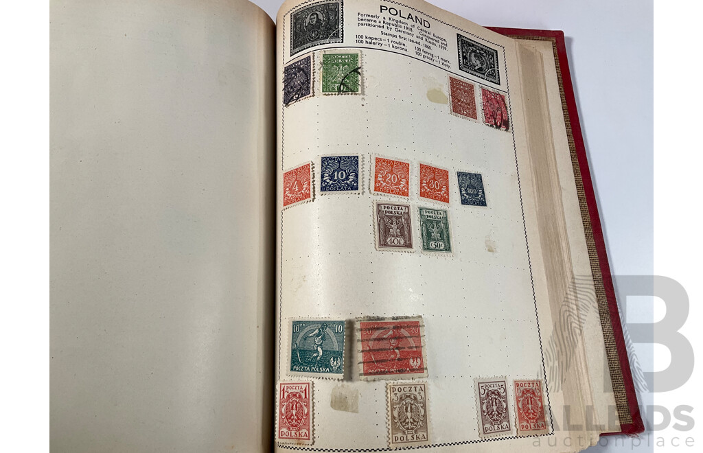 Album of Antique/Vintage International Stamps Including Australian Colonial, Predecimal, QV, KEVII, KGV, KGVI, Hand Cancels, Overprints and Much More with Box of Stamps on Paper