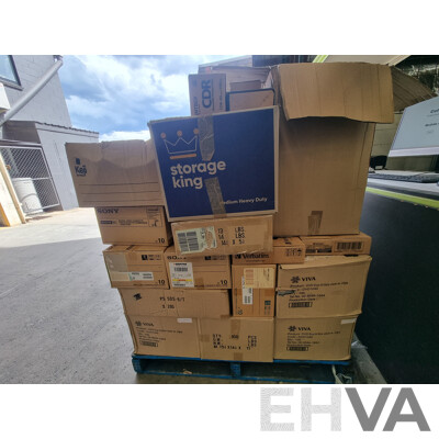 Assorted Bulk Pallet of New Blank CD's and VHS Tapes ETC