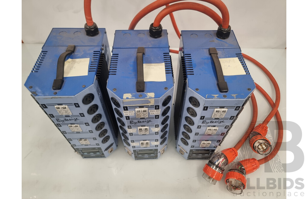 Bytecraft Bytesize 3 Phase 12 Channel Dimmer - Lot of 3