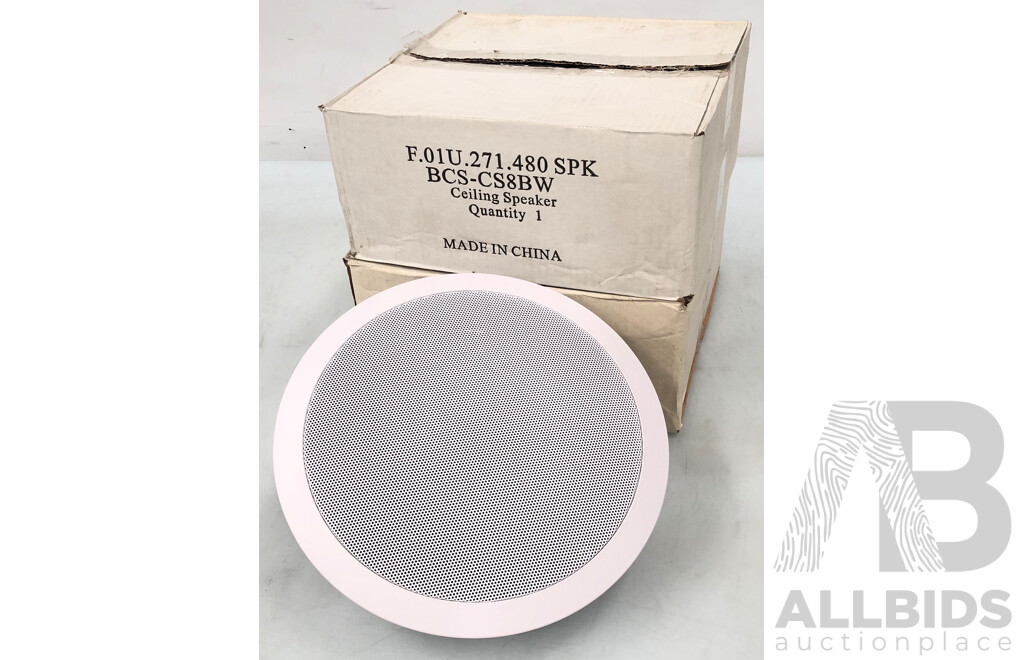 Bosch BCS-CS8BW 8 Inch(200mm) Ceiling Speakers - Lot of Two - New