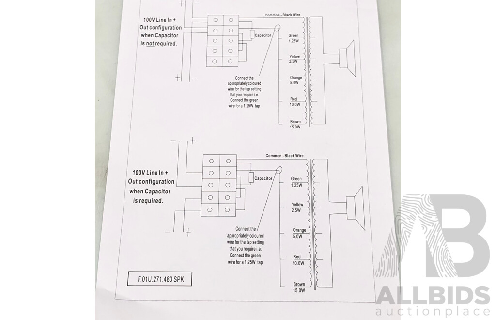 Bosch BCS-CS8BW 8 Inch(200mm) Ceiling Speakers - Lot of Two - New