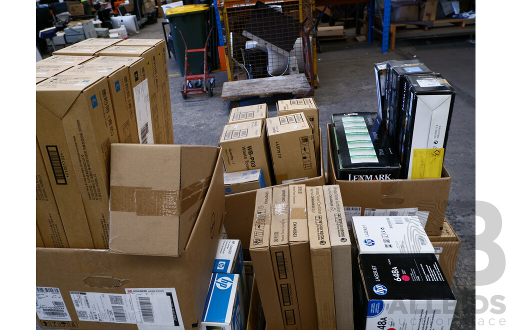 Pallet Lot of Assorted Printer Cartidges & Toners