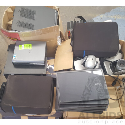 Bulk Lot of Assorted IT & Teleconferencing Equipment