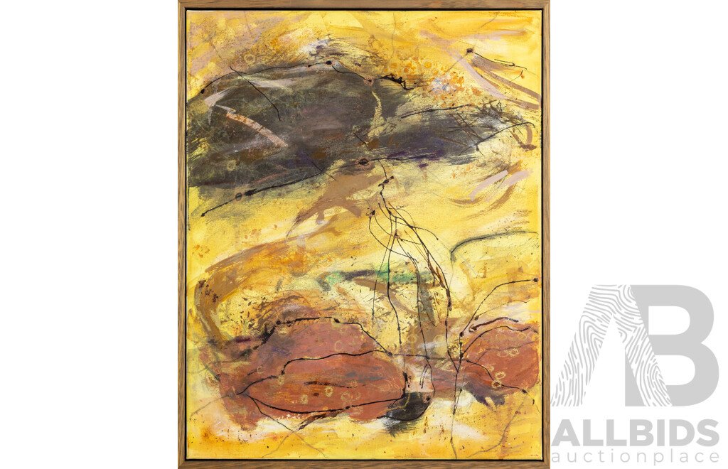 Artist Unknown, (20th Century), Dancing Autumn, Mixed Media Oil on Canvas, 53 x 42 cm (frame)