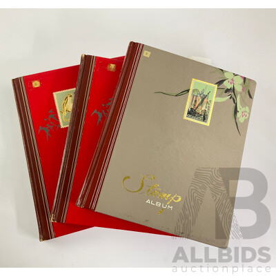 Three Albums of Vintage Stamps Including Great Britain, Malaysia, Sarawak, North Borneo, Turkey, Belgium, Ireland, Italy, Iraq, Portugal, North Borneo/Sabah, Vietnam, New Zealand, USA