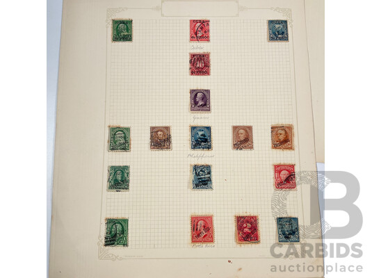 Collection of USA/Philippines, Guam, Cuba Overprint Stamps Including Philippines/Commonwealth with USA Sets, Authors, Poets, Educators, Scientists, Composers