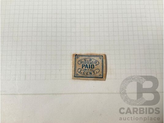 Collection of USA Stamps Including 1850-1852 One Cent Philadelphia/Pennsylvania City Carrier Department Stamp, Officially Sealed, Postage Due, Air Mail, Registry, Mint Hinged
