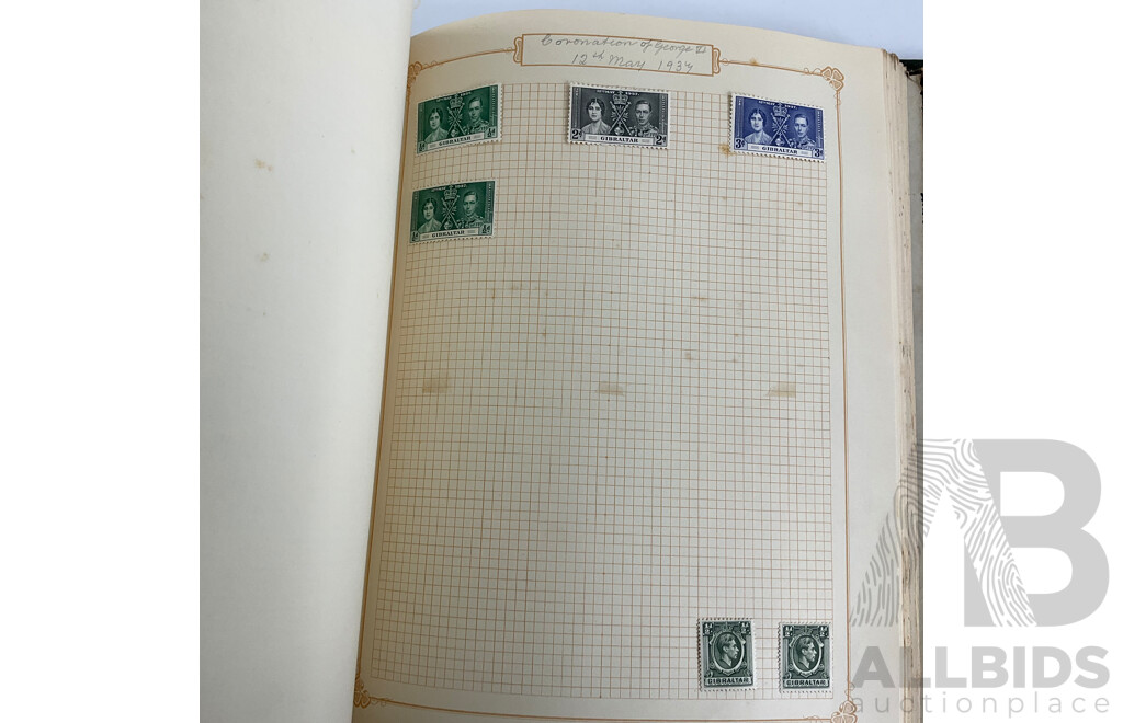 Album of Mostly Antique Commonwealth Countries Stamps Including Montserrat, Nova Scotia, Turks and Caicos Islands, British East Africa, Cape of Good Hope, Gambia, Mauritius, Nyasland, Sierra Leone, Kenya and More