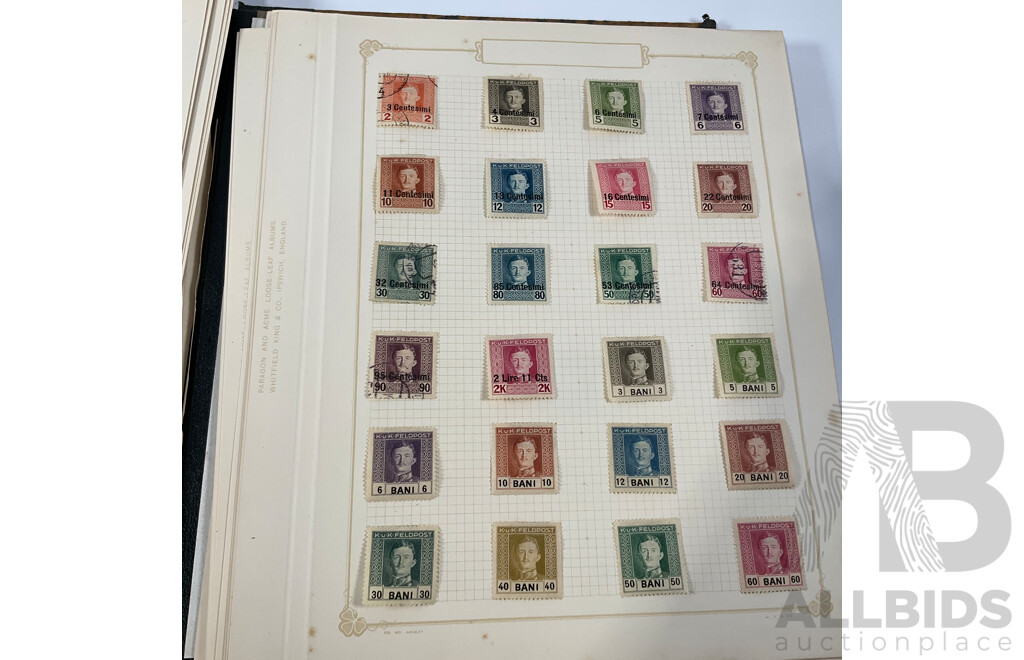 Album of Austrian Vintage and Antique Stamps Including Sets, Hand Cancels, Imperfs, Overprints