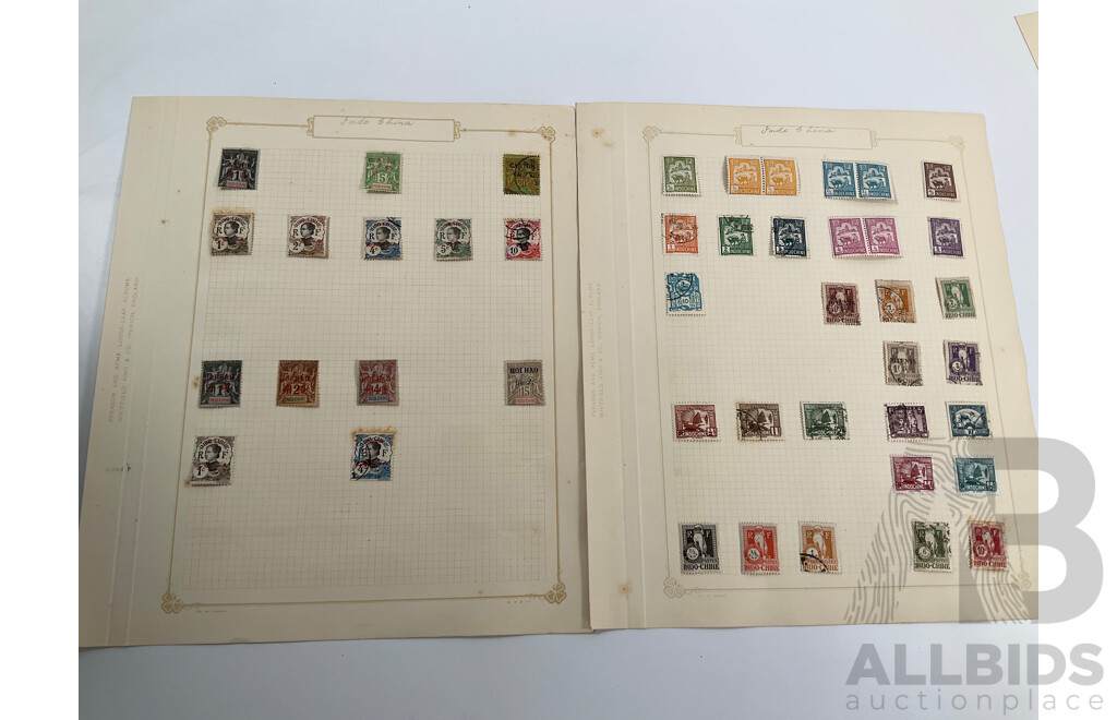 Collection of French Indochina Stamps, 1900's to 1930's Including Mint Hinged Blocks, Over Prints, Sets