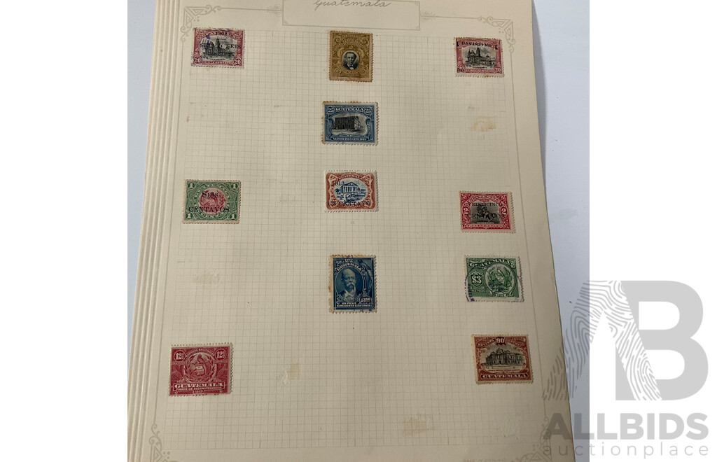 Collection of Guatemala and Ecuador Stamps, Examples Spanning 1880's to 1930's Including Mint Hinged, Imperfs, Overprints, Sets