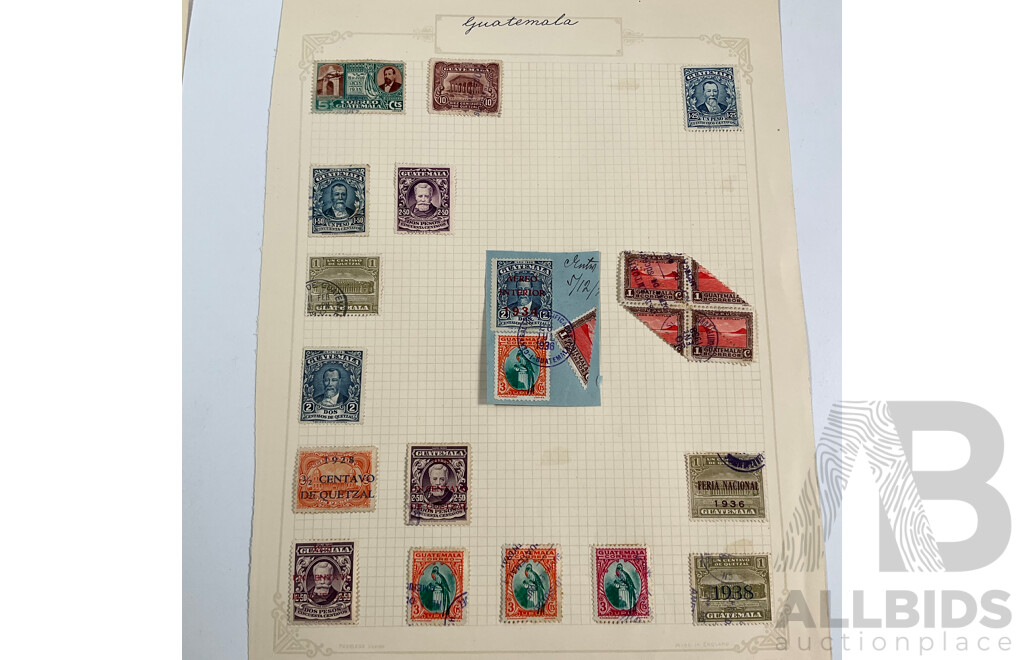 Collection of Guatemala and Ecuador Stamps, Examples Spanning 1880's to 1930's Including Mint Hinged, Imperfs, Overprints, Sets