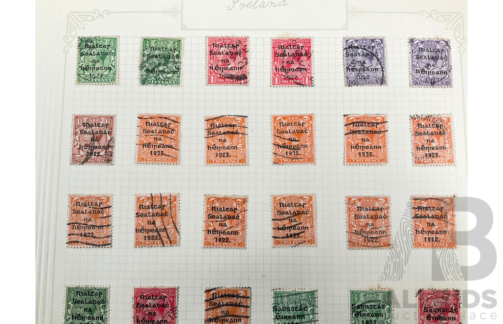 Collection of Ireland 1920's/30's Stamps Including 1922 Overprints-Irish Free State on KGV Head, Part Sets