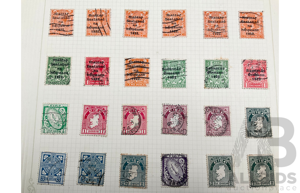 Collection of Ireland 1920's/30's Stamps Including 1922 Overprints-Irish Free State on KGV Head, Part Sets