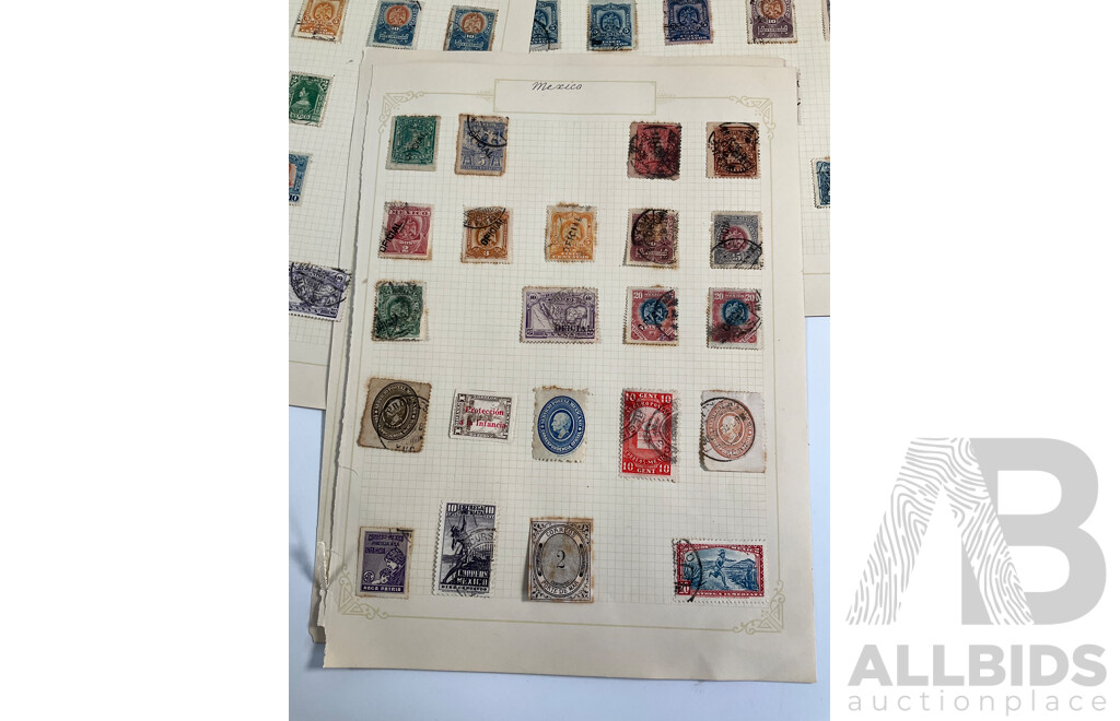 Collection of Mexican Hinged Stamps, Examples Spanning 1875 to 1930's Including Officials, Over Prints, 1875 Porto De Mar, Sets