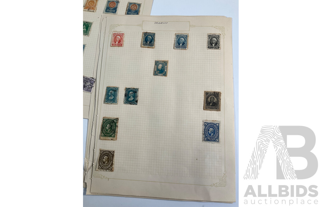 Collection of Mexican Hinged Stamps, Examples Spanning 1875 to 1930's Including Officials, Over Prints, 1875 Porto De Mar, Sets