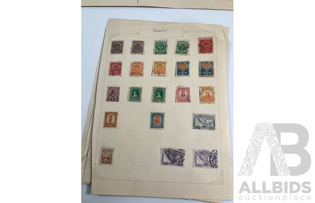 Collection of Mexican Hinged Stamps, Examples Spanning 1875 to 1930's Including Officials, Over Prints, 1875 Porto De Mar, Sets