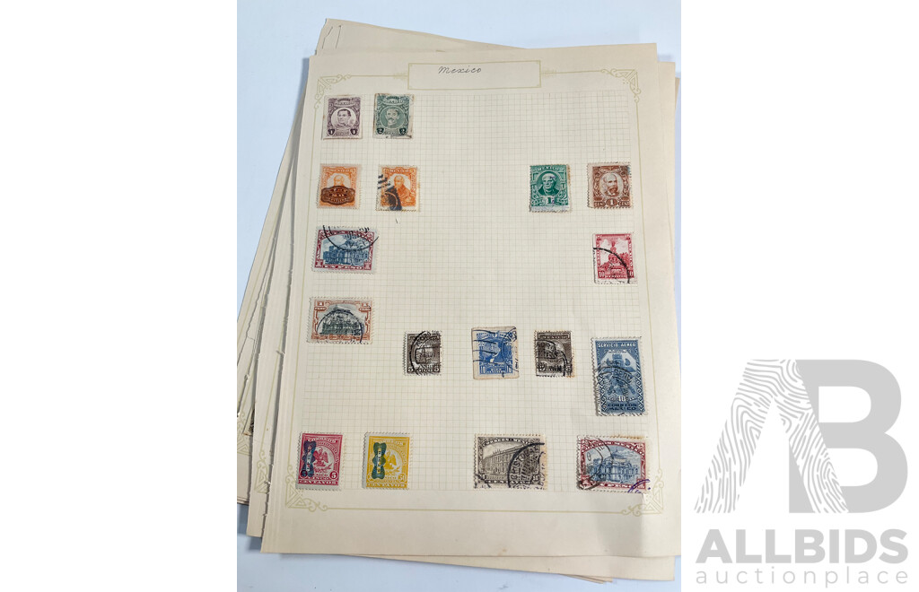 Collection of Mexican Hinged Stamps, Examples Spanning 1875 to 1930's Including Officials, Over Prints, 1875 Porto De Mar, Sets