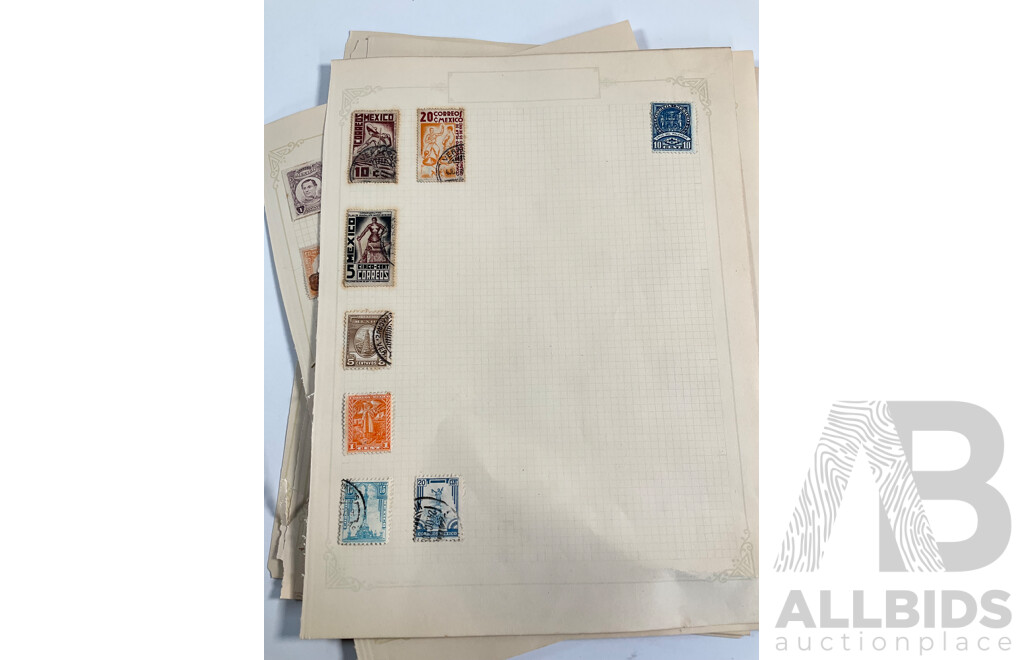 Collection of Mexican Hinged Stamps, Examples Spanning 1875 to 1930's Including Officials, Over Prints, 1875 Porto De Mar, Sets