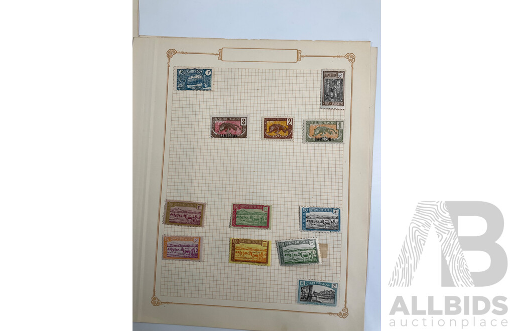 Collection of French Colony Hinged Stamps, Including Syria, Alexandria, Algeria, Benin, Anjouan, Cameroon, Examples Spanning 1890's to 1920's, Over Prints, Sets