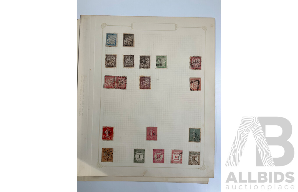 Collection of French Colony Hinged Stamps, Including Syria, Alexandria, Algeria, Benin, Anjouan, Cameroon, Examples Spanning 1890's to 1920's, Over Prints, Sets