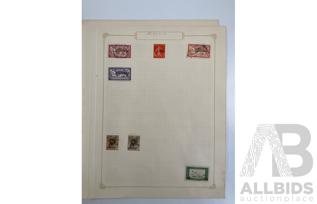 Collection of French Colony Hinged Stamps, Including Syria, Alexandria, Algeria, Benin, Anjouan, Cameroon, Examples Spanning 1890's to 1920's, Over Prints, Sets