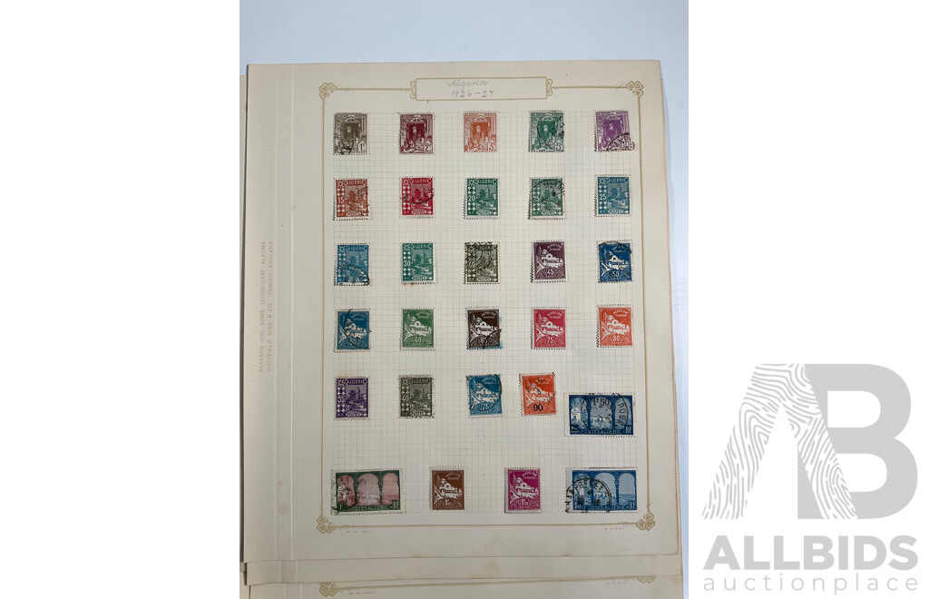 Collection of French Colony Hinged Stamps, Including Syria, Alexandria, Algeria, Benin, Anjouan, Cameroon, Examples Spanning 1890's to 1920's, Over Prints, Sets