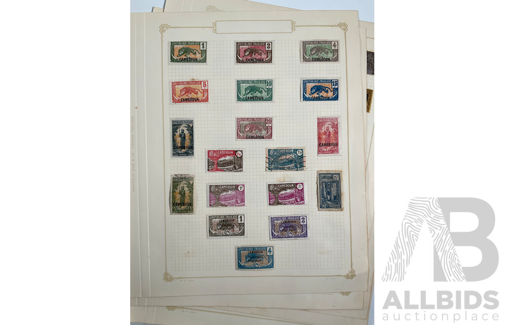 Collection of French Colony Hinged Stamps, Including Syria, Alexandria, Algeria, Benin, Anjouan, Cameroon, Examples Spanning 1890's to 1920's, Over Prints, Sets