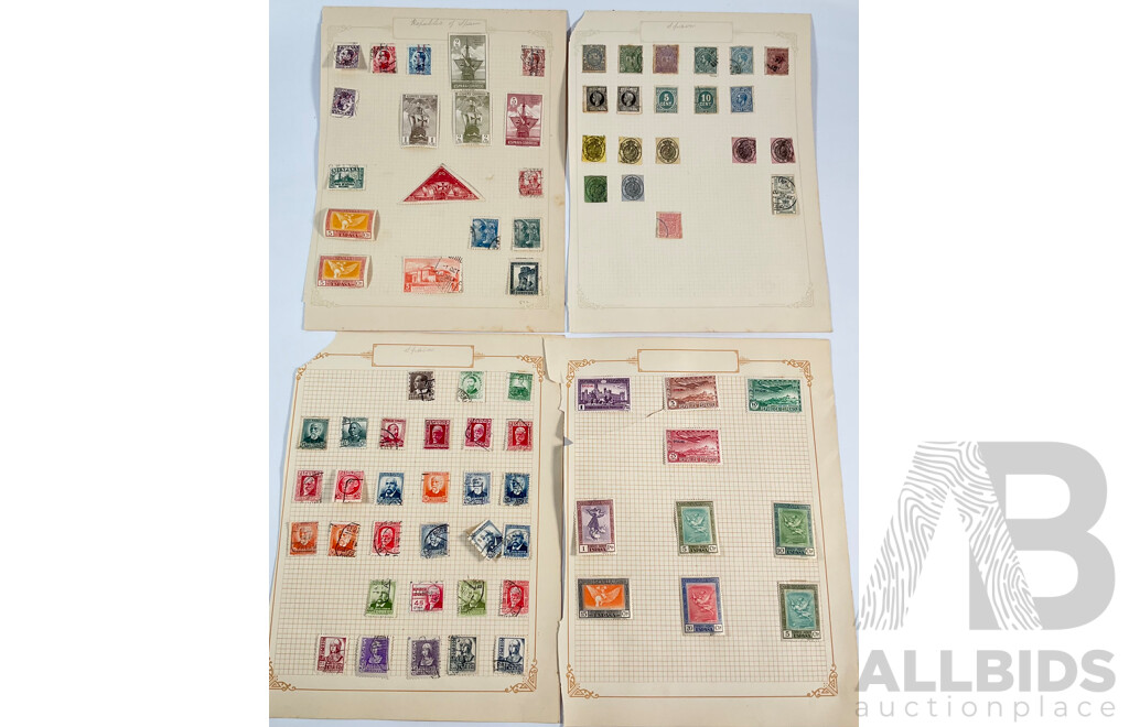 Collection of Spanish Hinged Stamps Spanning 1850's to 1930's Including Imperfs, Over Prints, Sets