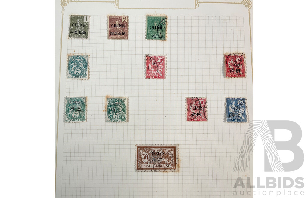 Collection of Cilicie French Occupation 1919-1922 Stamps and China French Post Offices 1900's Stamps