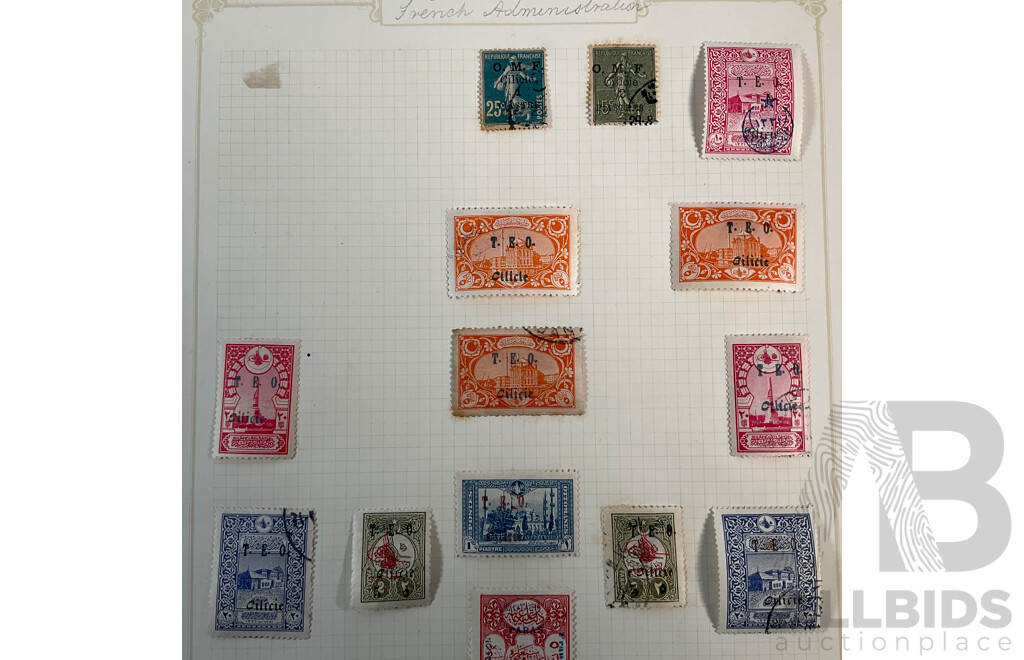 Collection of Cilicie French Occupation 1919-1922 Stamps and China French Post Offices 1900's Stamps