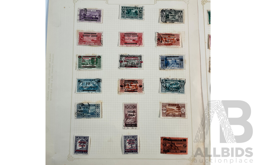 Collection of French Liban/Lebanon 1920's Stamps Including Overprints and Mint Hinged