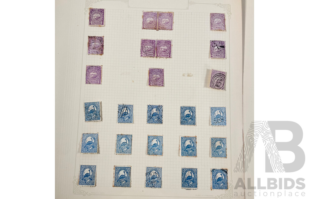 Collection of Australian New South Wales Stamps, Examples Spanning 1880's to 1890's Including Hand Cancels, NSW Centenary, QV, One Shillings