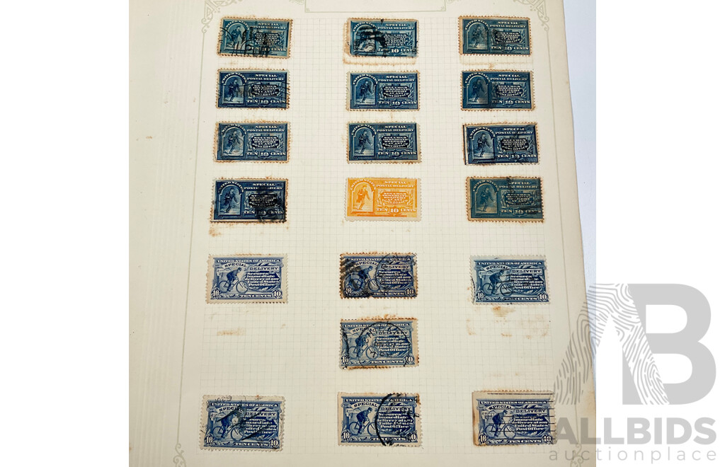 Collection of USA Stamps Spanning 1879 to 1920 Including Special Delivery, Postage Due