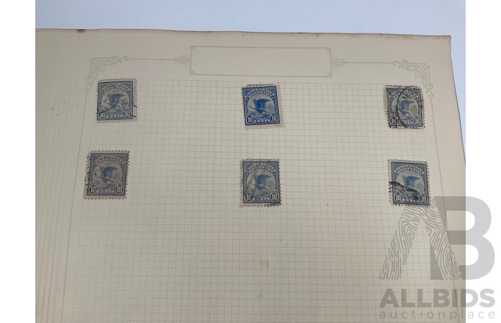 Collection of USA Stamps Including 1850-1852 One Cent Philadelphia/Pennsylvania City Carrier Department Stamp, Officially Sealed, Postage Due, Air Mail, Registry, Mint Hinged