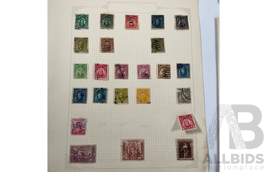 Collection of USA Stamps Including 1850-1852 One Cent Philadelphia/Pennsylvania City Carrier Department Stamp, Officially Sealed, Postage Due, Air Mail, Registry, Mint Hinged