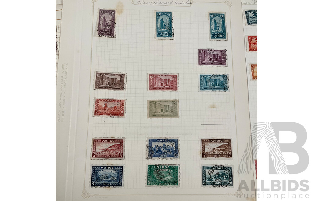 Collection of French Morocco Stamps Including Overprints and Sets