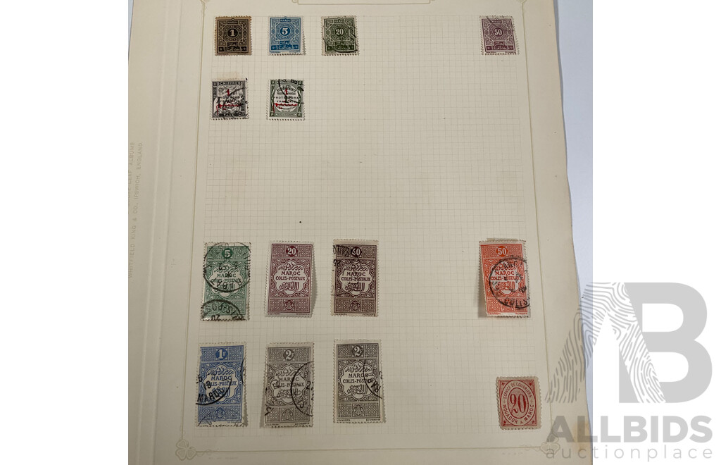 Collection of French Morocco Stamps Including Overprints and Sets