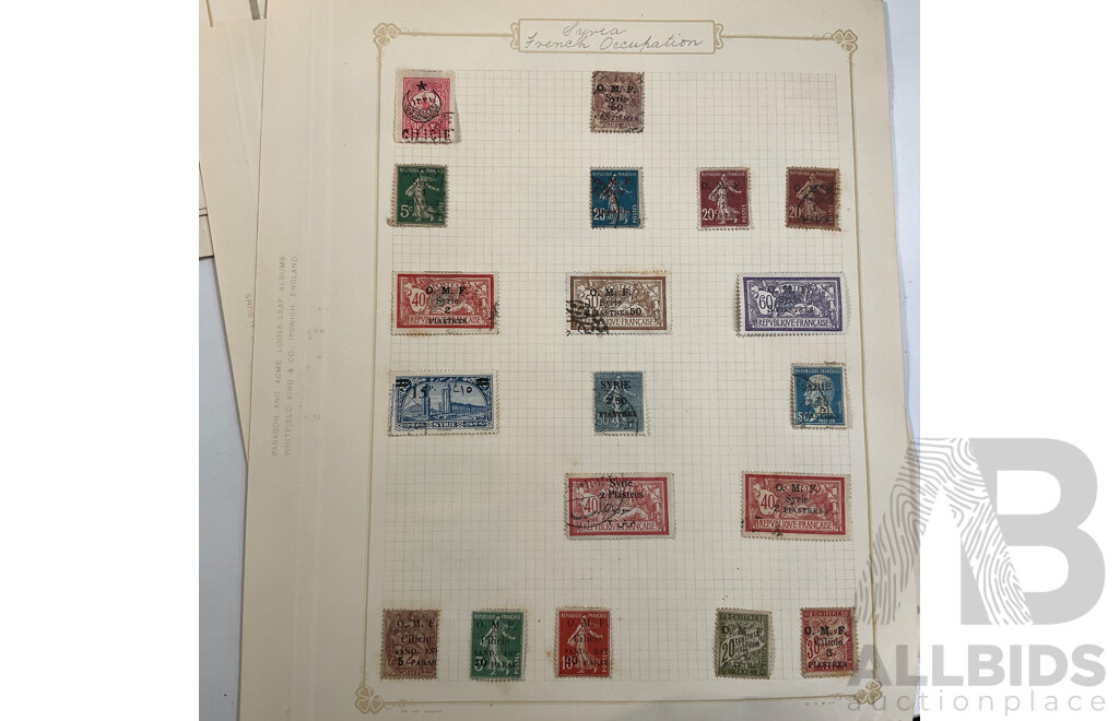 Collection of French African Stamps, Mostly 1920's-1930's Including Syria, Togo, Upper Volta, Tunisia, Chad, Mint Hinged, Overprints, Sets, Perfins