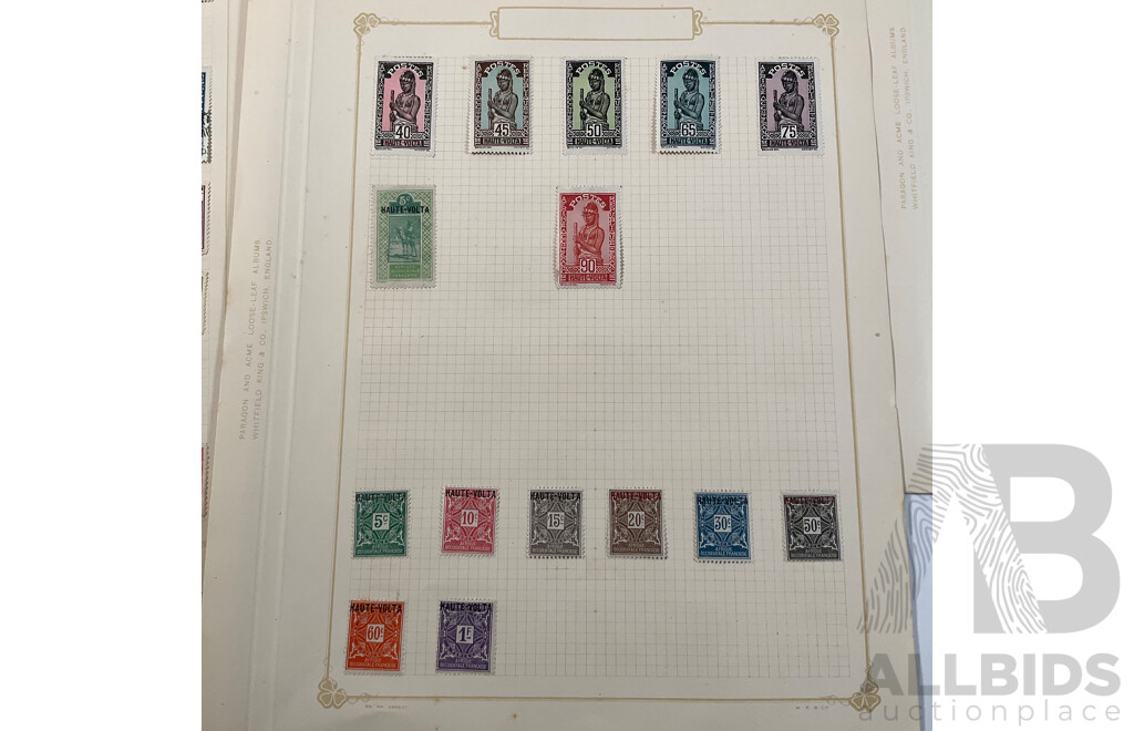 Collection of French African Stamps, Mostly 1920's-1930's Including Syria, Togo, Upper Volta, Tunisia, Chad, Mint Hinged, Overprints, Sets, Perfins